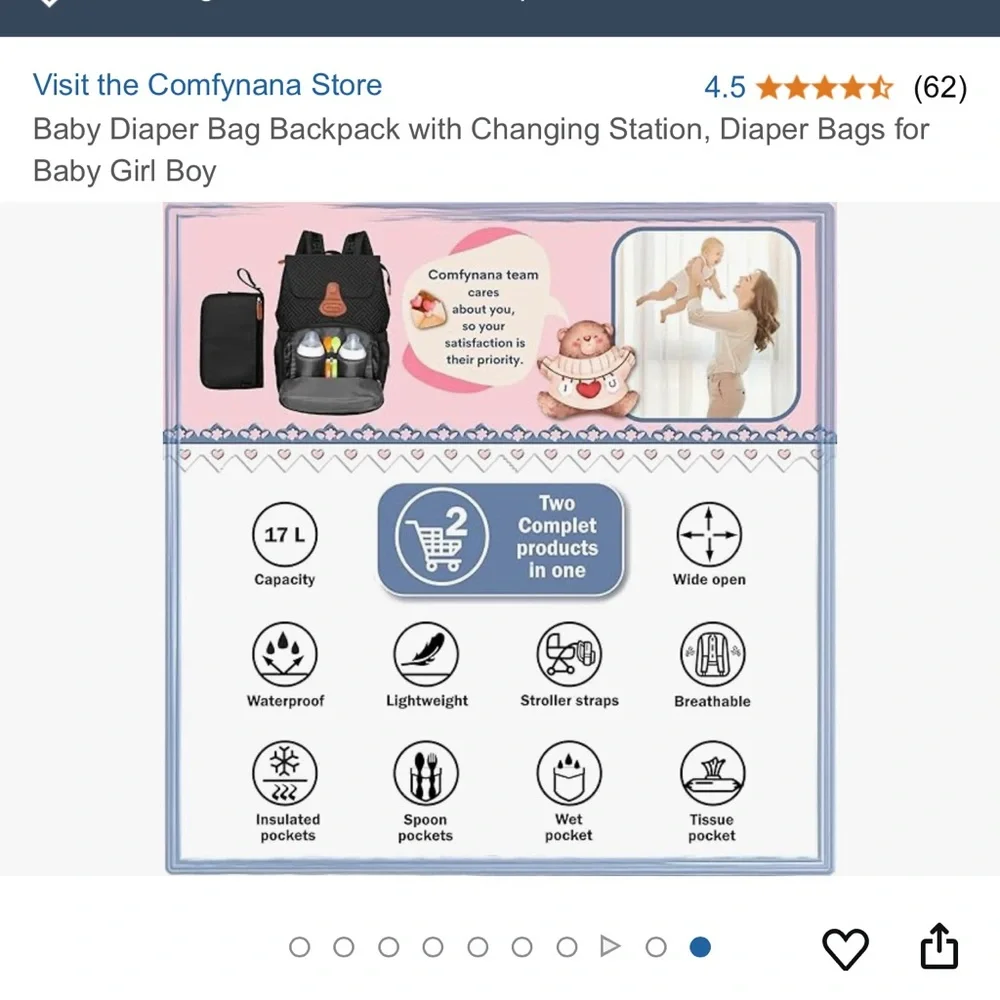 Stylish Black Multifunction baby Backpack